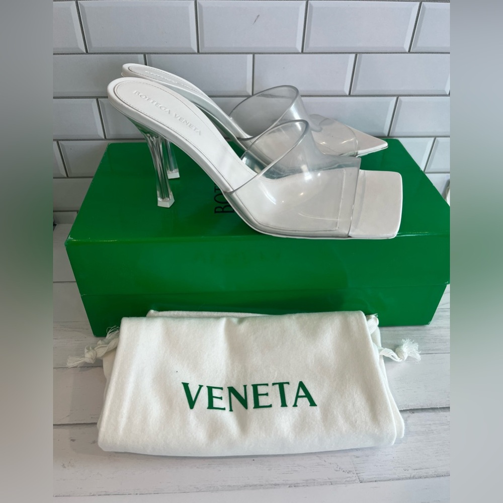 Bottega Veneta Size:39  Women PVC Slides Clear  Excellent Condition